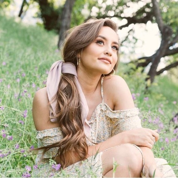 NWOT 2 Root Kristin Made Hair Scarves - Mauve Flowered , Meadown Pink - Picture 2 of 5